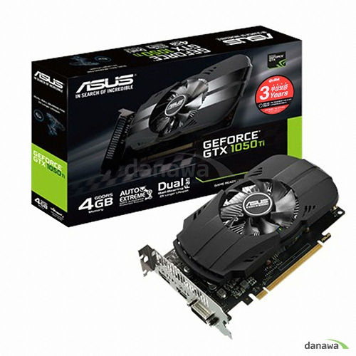 ASUS PH 지포스 GTX1050 Ti 4G D5 4GB 이엠텍_이미지