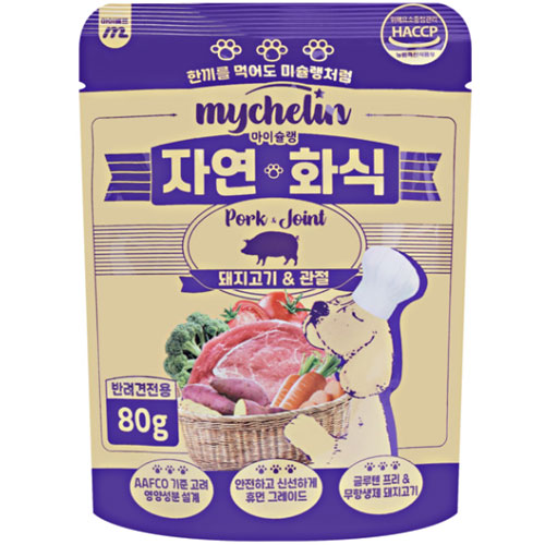 마이베프 독 마이슐랭 자연화식 돼지고기&관절 80g (1개)_이미지