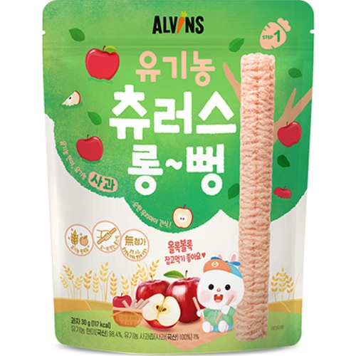 유아용 츄러스 롱뻥 STEP1 사과맛 30g 1set
