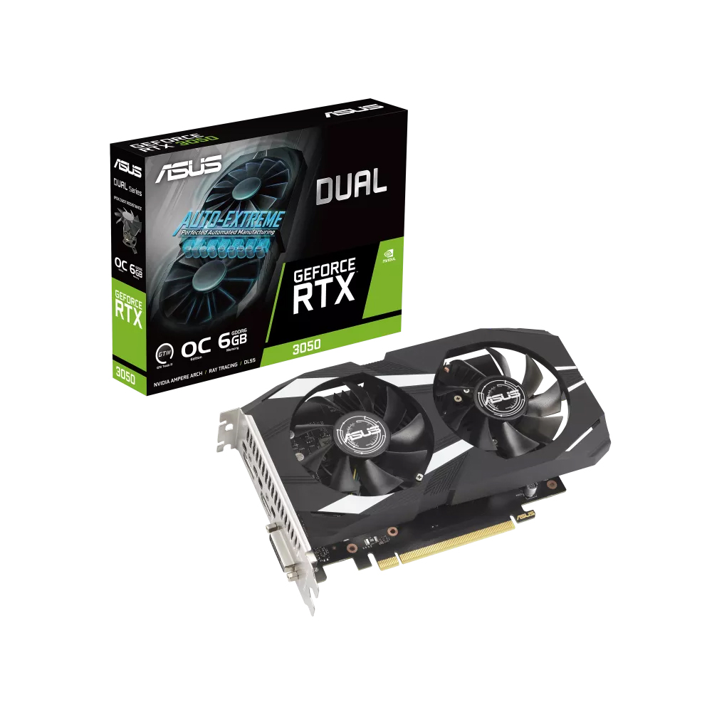 ASUS DUAL ������ RTX 3050 O6G OC D6 6GB �����Ƽ����