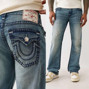 트루릴리젼 청바지 리키 슈퍼 T 트리플 홀스슈 스트레이트 진 데님팬츠 109221_이미지