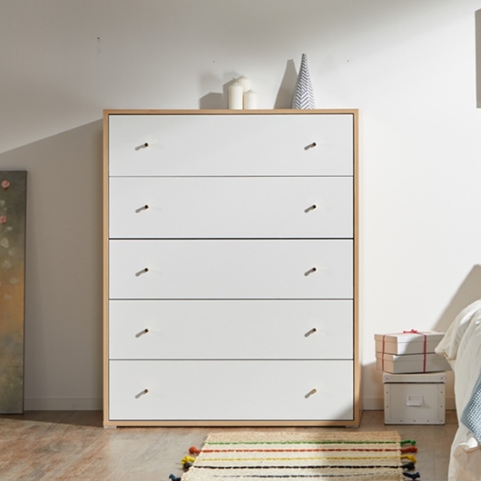 슈퍼홈 아스터 5단 광폭 속깊은 서랍장 1000_이미지