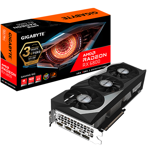 GIGABYTE 라데온 RX 6800 GAMING D6 16GB 제이씨현