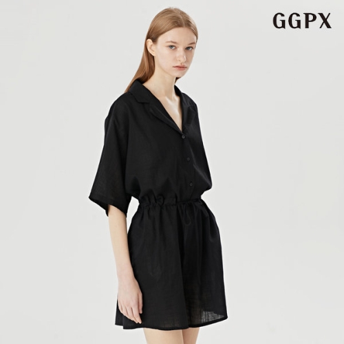 GGPX 카라넥 린넨 점프수트 GOAOW026D이미지입니다. 누르면 해당 게시물로 새창이동합니다.