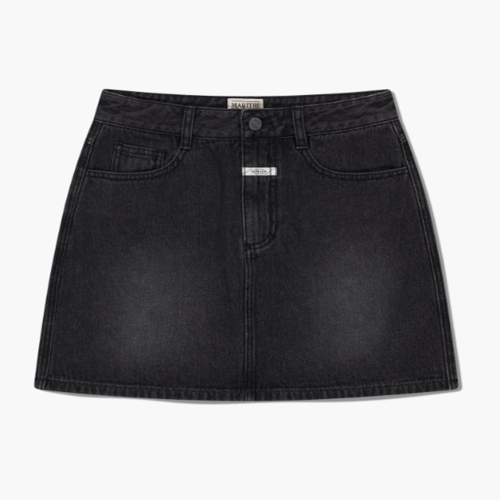 W 데님 미니 스커트 B1 MFG45FDS101 BLK DBL