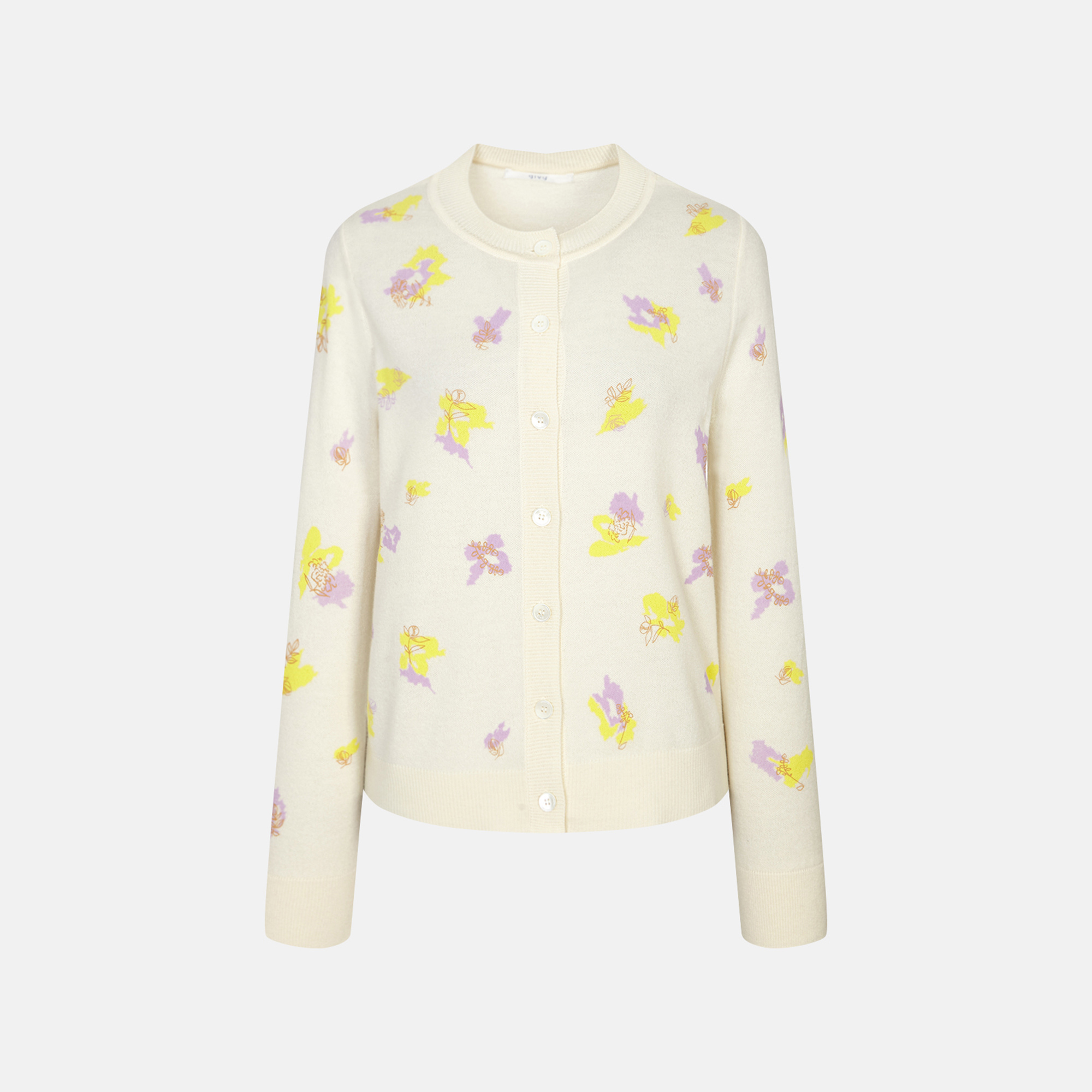 기비 여성 플라워 패턴 니트 가디건 GY26S4FRG1291