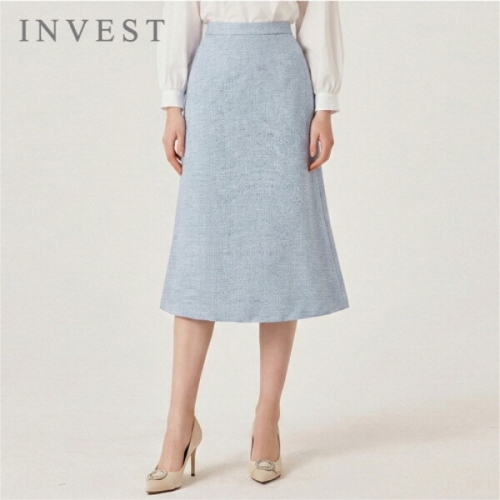 인베스트 트위드뒷밴딩롱스커트_INI6S1SK8000