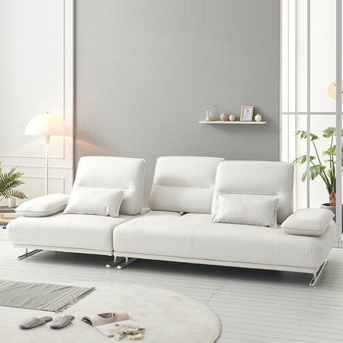 우아미가구 카리안 스윙 가죽소파 4인용 (스툴별도)_이미지