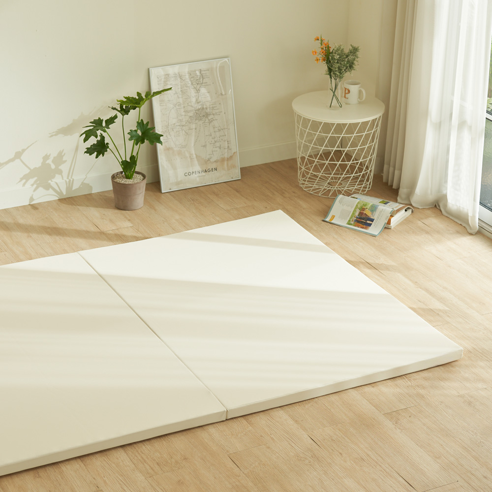 롤베이비 롤베이비 틈제로 2단 유아폴더매트  크림아이보리  140 x 200 cm_이미지