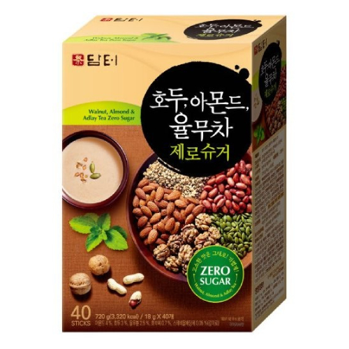 담터 호두 아몬드 율무차 스틱 제로슈거 40개입 (8개)_이미지