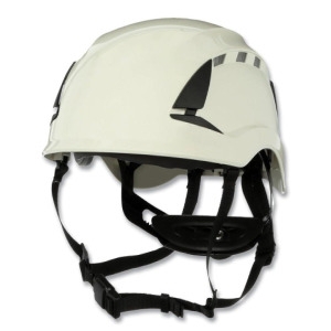 3M X5001VANSI SecureFit X5000 시리즈 안전 헬멧 통풍구 6포인트 압력 확산 래칫 서스펜션 화이트