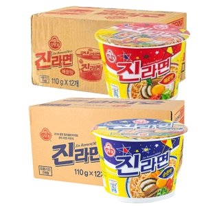 진라면 큰컵 매운맛6+순한맛6 라면 컵라면
