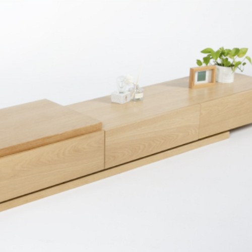 에보니아 닉스 확장형 유광 거실장 2200_이미지