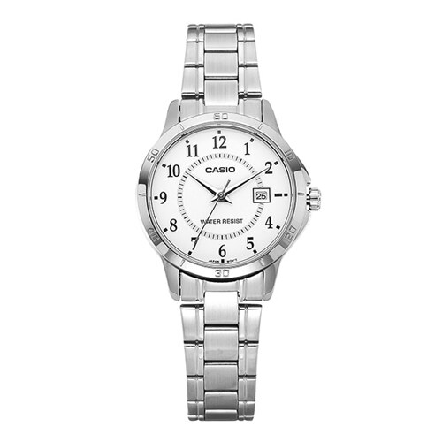 ī�ÿ� ���Ŵ��� �����ð� Womens Ion Plated Stainless Steel Band Analog LTP-V004..
