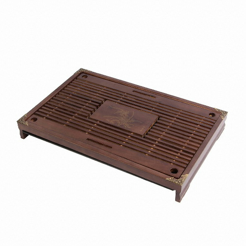 [불명] 나무달 브라운 다도 차판 43x28cm