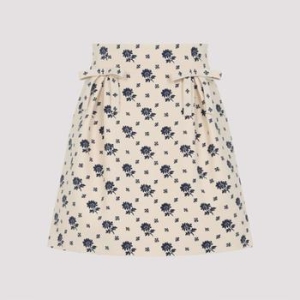 �߷�Ƽ�� Valentino Virgin Wool Mini Skirt 60232BQ8 LATTE BLU BQ LATTE BLU