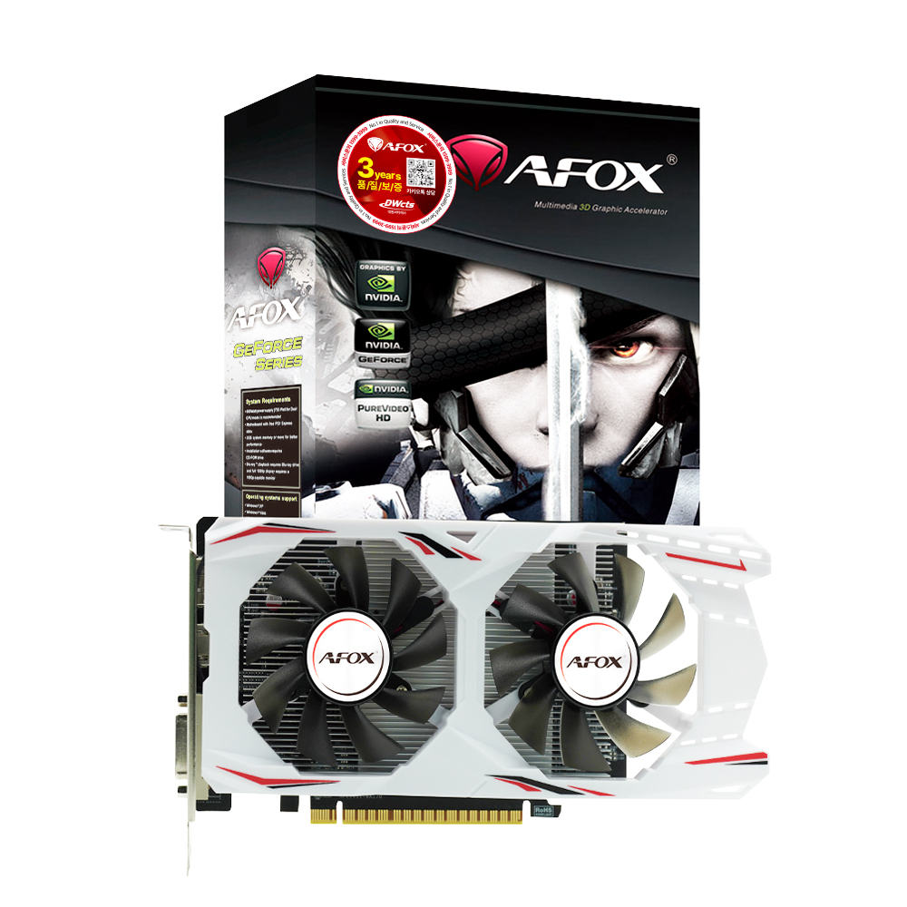 AFOX 지포스 GTX1050 Ti H7 D5 <b>4GB</b> 대원씨티에스