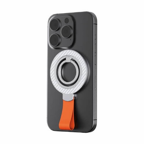 SooPii 괴물자력 마그네틱 오렌지 스트랩 핑거링 그립톡 CP006_이미지