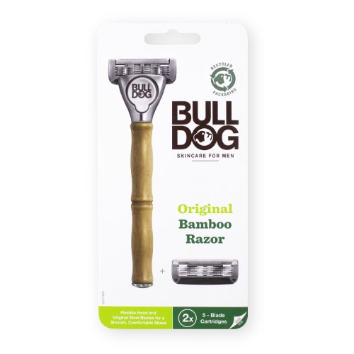 불독 오리지널 밤부 + 면도날 (면도기2개+날2개)