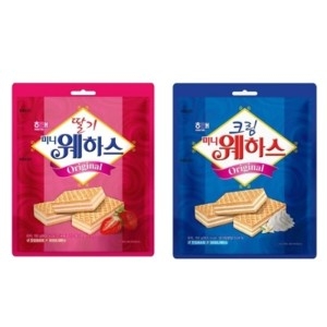 해태제과 크림 미니 웨하스 150g + 딸기 크림 미니 웨하스 150g (7개)_이미지