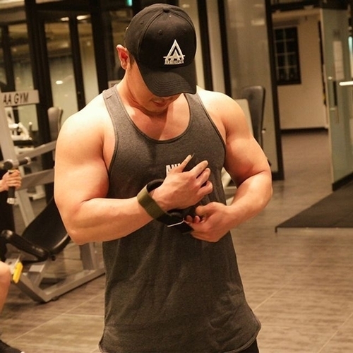 오너클랜 ANLT 더 퍼스트 그레이 헬스 나시티 운동복 헬스복 W36D0EF260310_이미지