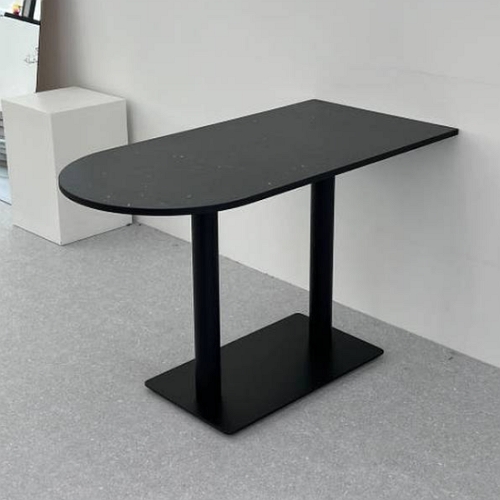  엔던디자인 반타원 세라믹 식탁 1400x700 (의자별도)