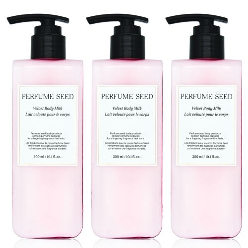 LG생활건강 더페이스샵 퍼퓸씨드 벨벳 바디 밀크 300ml (3개)