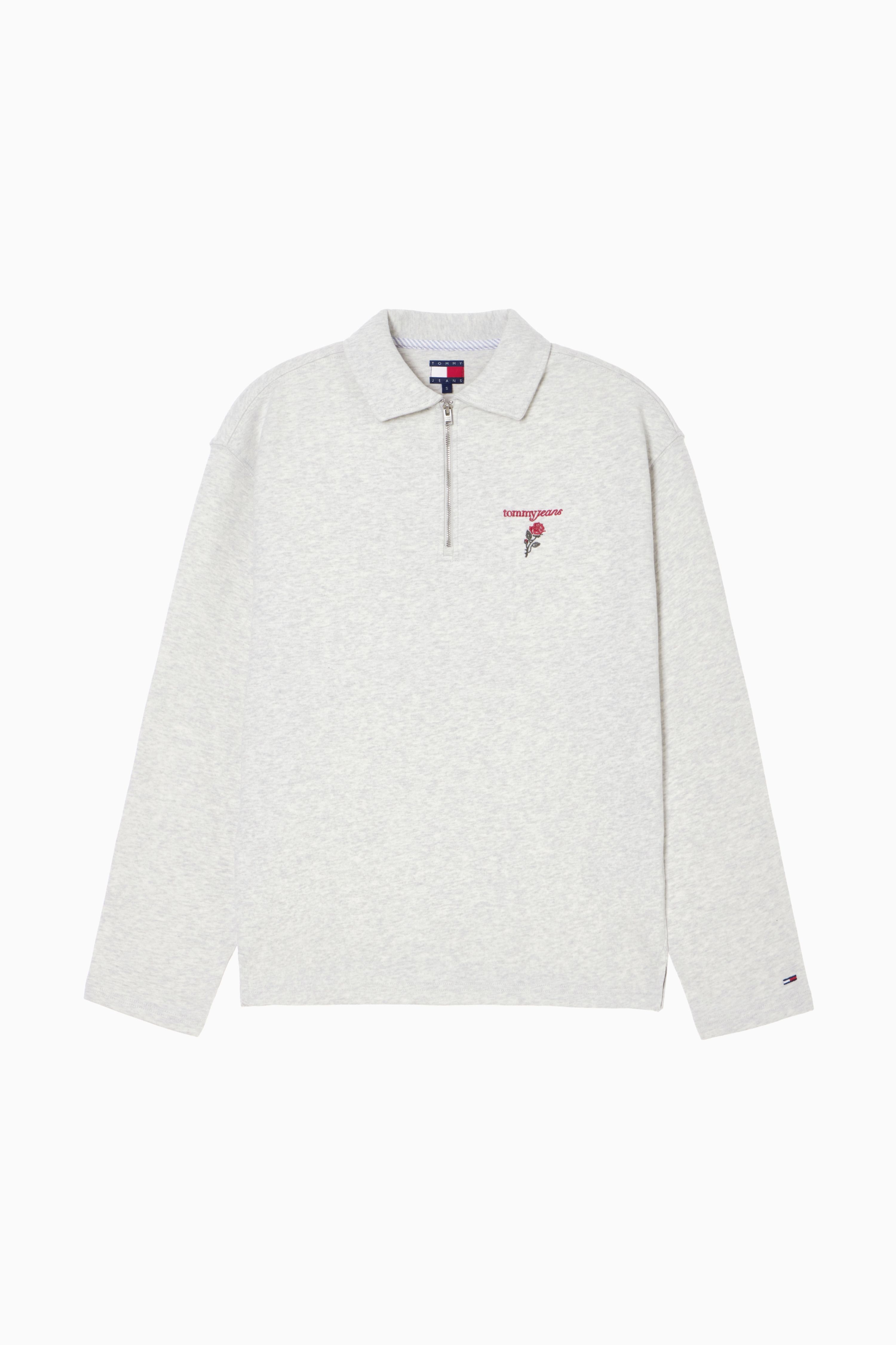 타미진스 TOMMY JEANS 로즈 하프 집업 럭비 스웨트 셔츠 T32F7TTO20TWT1P09 T32F7TTO20TWT1P09 1..