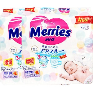  메리즈 슈퍼점보 밴드 1단계 신생아 공용 [192매]