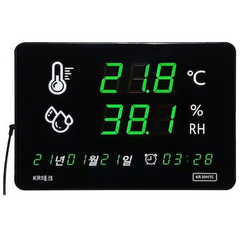 KR테크 대형 <b>온습도계</b> KR-30HTC