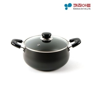 키친아트 쥬노 블랙 경질 양수 냄비 (18cm)_이미지