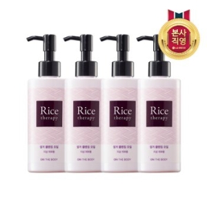 LG생활건강 온더바디 라이스테라피 쌀겨 클렌징 오일 200ml (4개)