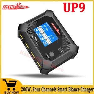 스마트 울트라 파워 UP9 200W 4채널 밸런스 충전기 AC100W DC 이중 입력 배터리 RC 도구 04 UP9 EU Plug