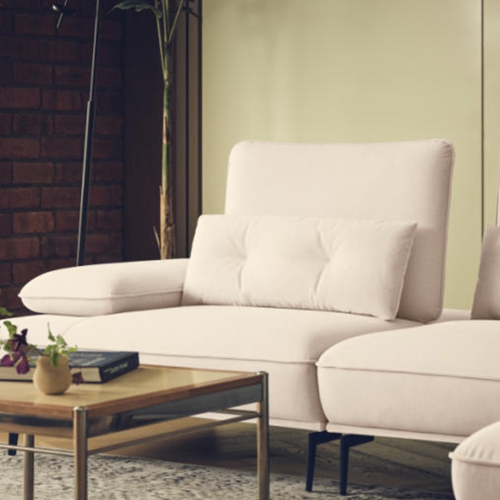 에싸 주노 스윙기능 카시미라 패브릭 소파 3인용 (스툴별도)_이미지