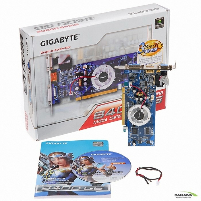 GIGABYTE 지포스 8400GS(G98) HDMI-2X Golden Edition 512MB LP_이미지