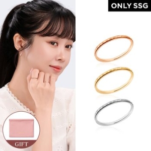 비앤비골드 14K/18K 엣지 볼륨 삼각 컷팅 회전 실반지 SRS42110