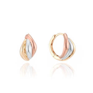 로이드 14K 삼색 볼륨 원터치 귀걸이 LOFP3023G