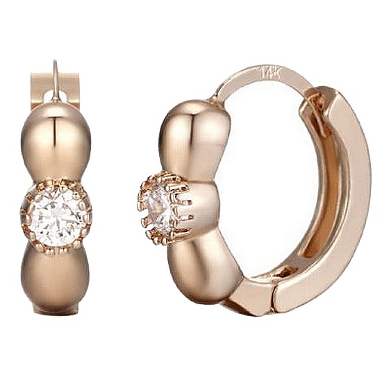 어코던스 끄란느 14K 링 원터치 귀걸이 C24EGP041