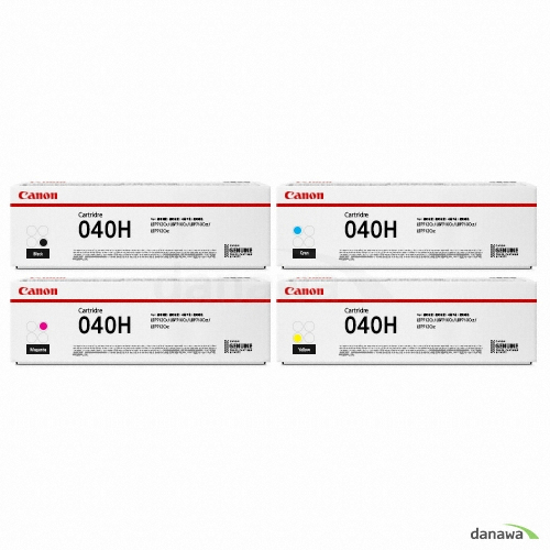 Canon  정품 CRG-040HBK, CRG-040HC, CRG-040HM, CRG-040HY 4색 세트