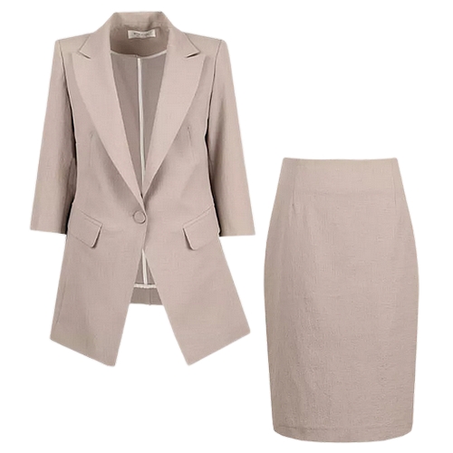 비비드 시크릿가너 여름 마터치 자켓+스커트 정장세트_이미지