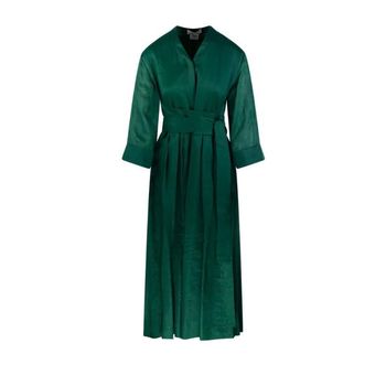 막스마라 막스 마라 카밀라 벨티드 롱 슬리브 미디 드레스 154065616_이미지