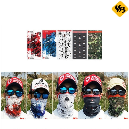 선블럭 넥스킨 마스크 두건 스카프 헤어밴드 손목밴드 싹쓰리낚시 MC-NS002 블루 MC-NS002 블루