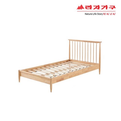 라자가구 비바 카밀라 원목 침대 SS (라텍스탑독립)_이미지
