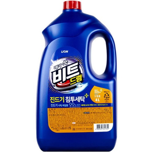 라이온코리아 비트 ㅤ진드기 침투세탁 드럼용 4L (4개)_이미지