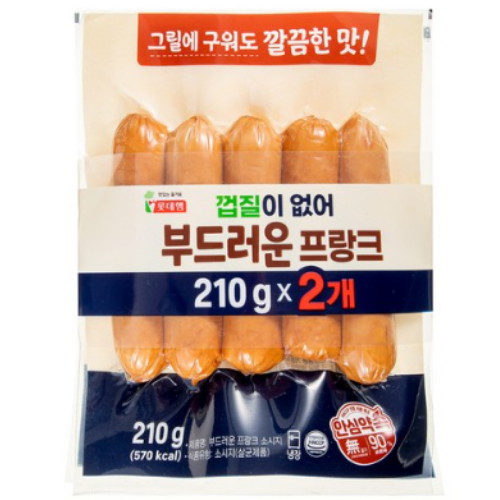 롯데웰푸드 롯데햄 부드러운 프랑크 210g (2개)_이미지