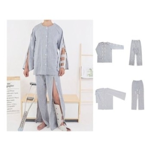 키밍 검진복 트임 환자복 침복 치료복 찍찍이 상의_21218506_이미지