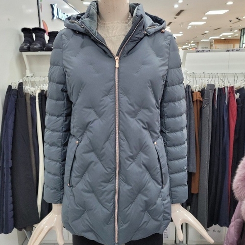 크로커다일레이디 후드 탈부착 다운 CLBWDW201_이미지