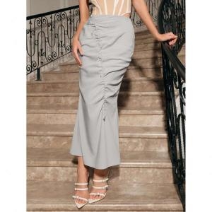 엘레강스 스커트 정장 치마 골드미스트 클래식 플리츠 그레이 381321