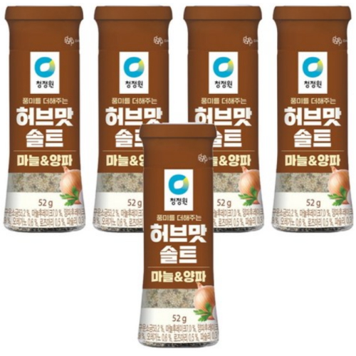 청정원 허브맛솔트 마늘&양파 52g (5개)_이미지