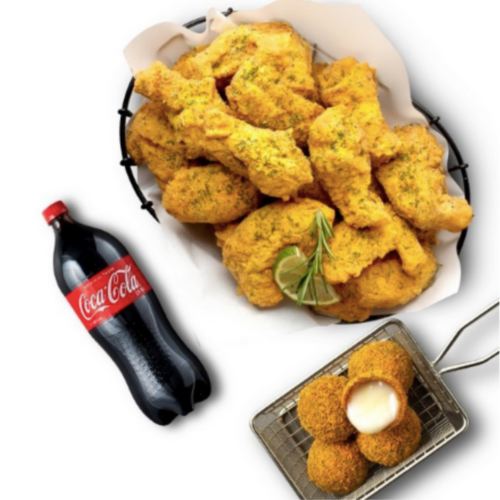 BHC ㅤ뿌링클 윙 + 뿌링치즈볼 + 콜라 1.25L 교환권_이미지
